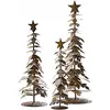 Image de Lot de 3 arbres décoratifs Laruns, marron vieilli (39cm)