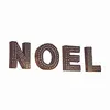 Image de Lettres NOEL NOEL, marron vieilli (2 x 8 x 10cm)