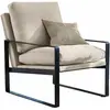 Image de Fauteuil Ayodele, taupe/noir (76 x 68 x 79cm)