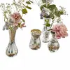Image de Lot de 4 vases décoratifs Maelie, argenté vieilli (4.5 x 13cm)