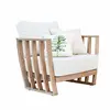 Image de Fauteuil 100 % FSC® Vézère, crème/marron (89 x 91 x 65cm)