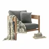 Image de Fauteuil Courtelevant, gris/marron (78.5 x 77.5 x 82cm)