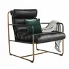 Image de Fauteuil Jelvano, noir/bronze vieilli (83 x 68 x 95cm)