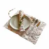 Image de Lot de 2 sets de table Qubinal, rouille/lin (50 x 35cm)