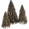 Image de Lot de 3 sapins décoratifs Orilev, marron (50cm)