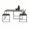 Image de Lot de 3 tables basses Moonvale, noir/transparent (54 x 107 x 46cm)