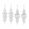 Image de Lot de 4 décorations de Noël Diorise, transparent (24cm)