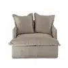 Image de Fauteuil avec repose-pieds Avignon, gris (104 x 104 x 75cm)