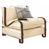 Image de Fauteuil Garsington, crème/marron (89 x 84 x 82cm)