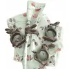 Image de Lot de 4 ronds de serviettes Bresanto, marron vieilli (3.5 x 7 x 11.5cm)