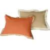 Image de Lot de 2 housses de coussins Florcelles, beige/terre cuite (1 x 60 x 40cm)