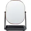 Image de Beliani, Miroir cosmétique, Miroir de courtoisie 20 x 22 cm or rose CORREZE
