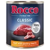 Image de 6x800g Classic boeuf, coeurs de volaille Rocco - Nourriture pour chien