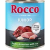 Image de 6x800g Junior volaille, gibier, riz Rocco - Nourriture pour chien