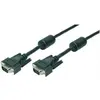 Image de Logilink - câble moniteur vga hd dsub 15 broches - mâle mâle - 2 blindages en noyau de ferrite - noir - 20 m
