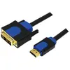Image de LogiLink DVI   HDMI (Typ A) (2 m), Câble vidéo, Noir, Bleu