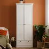 Image de Armoire à chaussures 2 portes 1 tiroir 80x39x200 cm blanc - LANDZY
