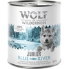 Image de 6x800g Little Junior Blue River poulet, saumon 0% céréales Wolf of Wilderness - Nourriture chiot