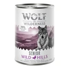 Image de 6x400g Senior Wild Hills canard, veau 0% céréales Wolf of Wilderness - Nourriture pour chien