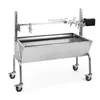 Image de Barbecue pour cochon - OneConcept Sauenland - Broche pour cochon - Moteur 15W - Rôtissoire - Charge max. 40kg - Roulettes - Acier inoxydable