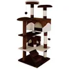 Image de dibea Arbre à chat avec Griffoir - 62 x 62 x 130 cm - Marron/Beige