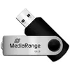 Image de Clé USB 128 Go Pivotante USB 2.0 Compact MediaRange Noir / Argent