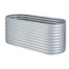 Image de Jardinière surélevée - blumfeldt High Grow - Carré de potager - 200x80x100cm - Plate-bande surélevée - Tôle d'acier - Argent