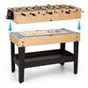 Image de Table multijeux - babyfoot - 15 jeux différents avec description - plateau de rangement - 4 terrains de jeu - table en mdf