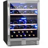 Image de Klarstein Vinovilla Duo43 Cave à vin réfrigérée - 2 zones de température - 129 litres / 43 bouteilles - Classe G - Porte vitrée et inox