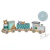 Image de Petit train les animaux du zoo en bois étoiles multicolore - Kindsgut