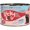 Image de 6x200g Lucky Lou Lifestage Adult volaille & boeuf nourriture pour chat humide