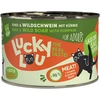 Image de 6x200g Lucky Lou Lifestage Adult boeuf & sanglier nourriture pour chat humide