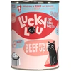 Image de 6x 400g Lucky Lou Lifestage adulte volaille & boeuf nourriture pour chat humide