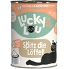Image de 6x 400g Lucky Lou Lifestage Adult volaille et lapin nourriture pour chat humide