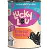Image de 6x 400g Lucky Lou Lifestage Adult volaille & canard nourriture pour chat humide