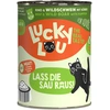 Image de 6x 400g Lucky Lou Lifestage adulte boeuf & sanglier nourriture pour chat humide
