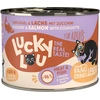 Image de 6x200g Lucky Lou Adult volaille et saumon nourriture pour chat humide