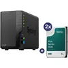 Image de Synology DiskStation DS225+ 2 baies Boîtier vide pour serveur NAS + 2x Plus 3.5"" SATA 6Gb... (2 x 8 To), NAS, Noir