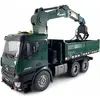 Image de Amewi Mercedes-Benz Arocs Licence Camion Grue Avec Benne Rtr Vert (RTR Prêt à fonctionner)