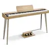 Image de Donner Piano numérique 88 touches à frappe sensible avec 8 réverbérations, 128 voix et pédales (88 Boutons), Synthétiseur