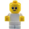 Image de LEGO Minifigure Bébé Corps blanc avec mains jaunes NOUVEAU! Quantité 1x