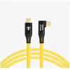 Image de Cobra CobraTether USB-C Cable 10m Srtaight to 90  ellow (10 m, USB 2.0), Câble USB