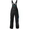 Image de Magni, Pantalon de travail, Format 4317784767545 - Cotte à bretelles Fortis 24. Black/Turquoise. Taille 94 (94)