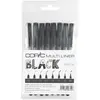Image de Copic, Stylo, Kit Multiliner noir, 8 pièces (8x)