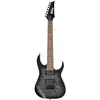 Image de Ibanez gitaar GRG7221QA-TKS Transparent Black Sunburst 7-string (Guitare classique, Art Grain quilted top en érable sur un corps en peuplier), Guitare, Noir