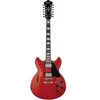 Image de Guitare électrique hollow body Ibanez AS7312-TCD   12 cordes   Transparent cherry red