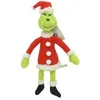 Image de Peluche pour Dr. Seuss Grinch Comment le Grinch a volé Noël HAOBUY avce Chapeau de Noël Poupée - Vert 32cm