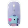 Image de Souris sans fil BTS Hope BT21 Poney FONGWAN Muette 1200 DPI - Mauve