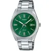 Image de Casio, Montre, MTP-1302PD-3AVEF, Argent, Vert, (Horloge analogique, 38.50 mm)