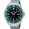 Image de Casio, Montre, MDV-107D-3AVEF, Argent, Vert, Noir, (Horloge analogique, Montre de plongée, 49.50 mm)